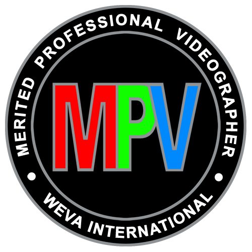 Logo badge of Merited Professional Videographer Accreditation
