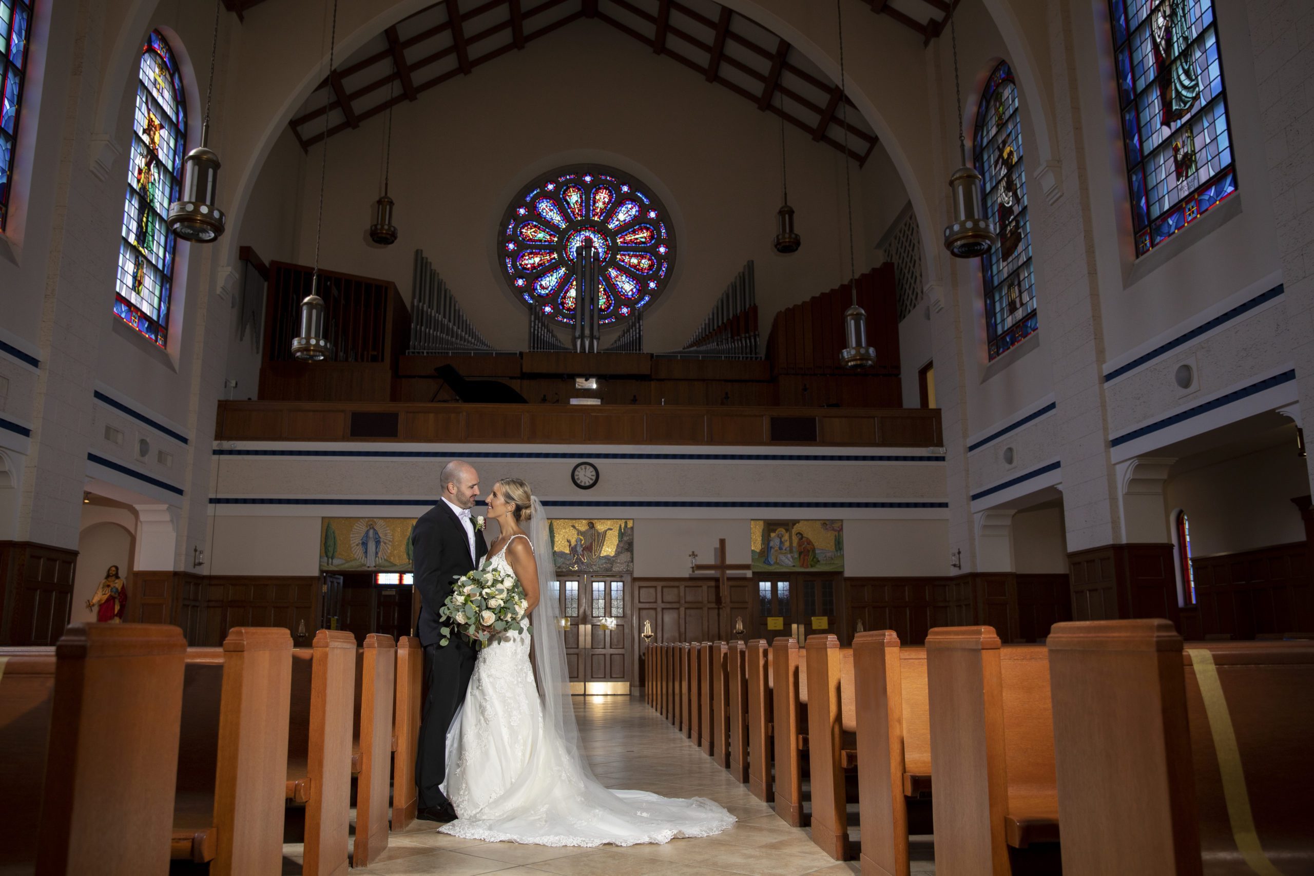 Cleveland Catholic Wedding Ceremony at St. Christopher Parish in Rocky River with Reception at The Emerald Event Center in Avon, Ohio