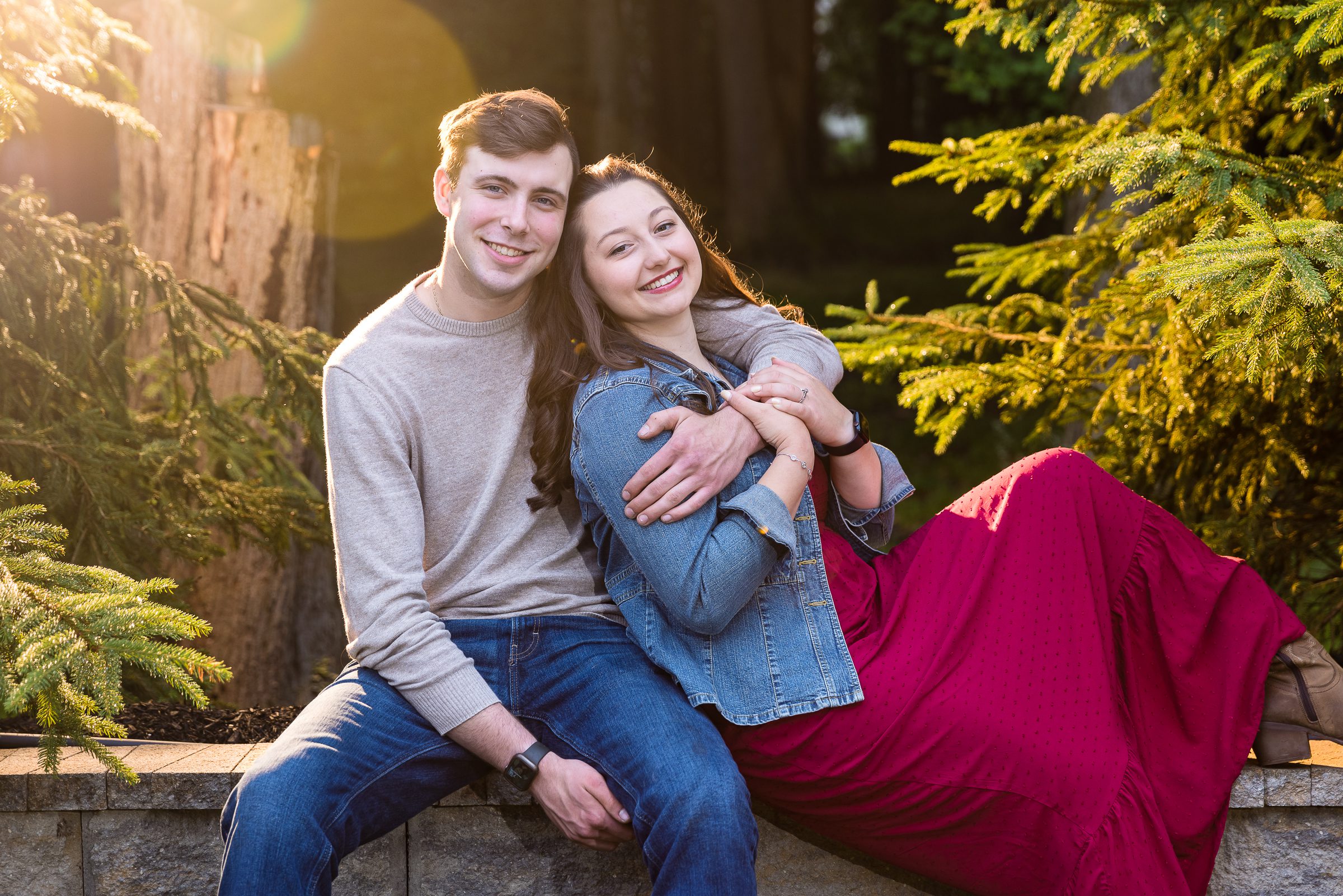 Mystic Image Outdoor Studio Engagement Session in Broadview Heights Hannah and Brandon