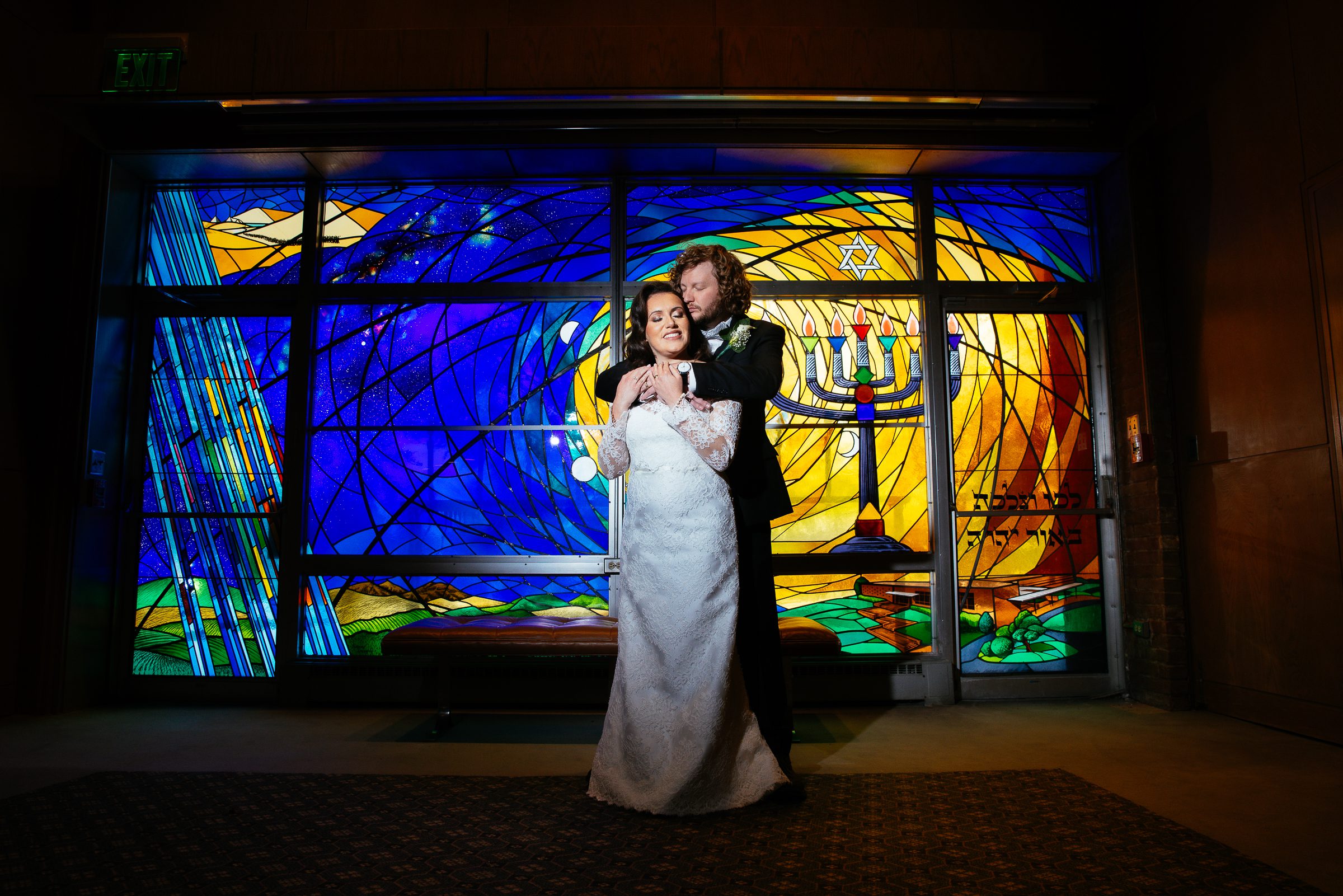 Jewish Winter Wedding Ceremony at Suburban Temple Kol Ami in Beachwood with Wedding Reception at Prosperity Social Club in Cleveland, Ohio - Anna + Jeff