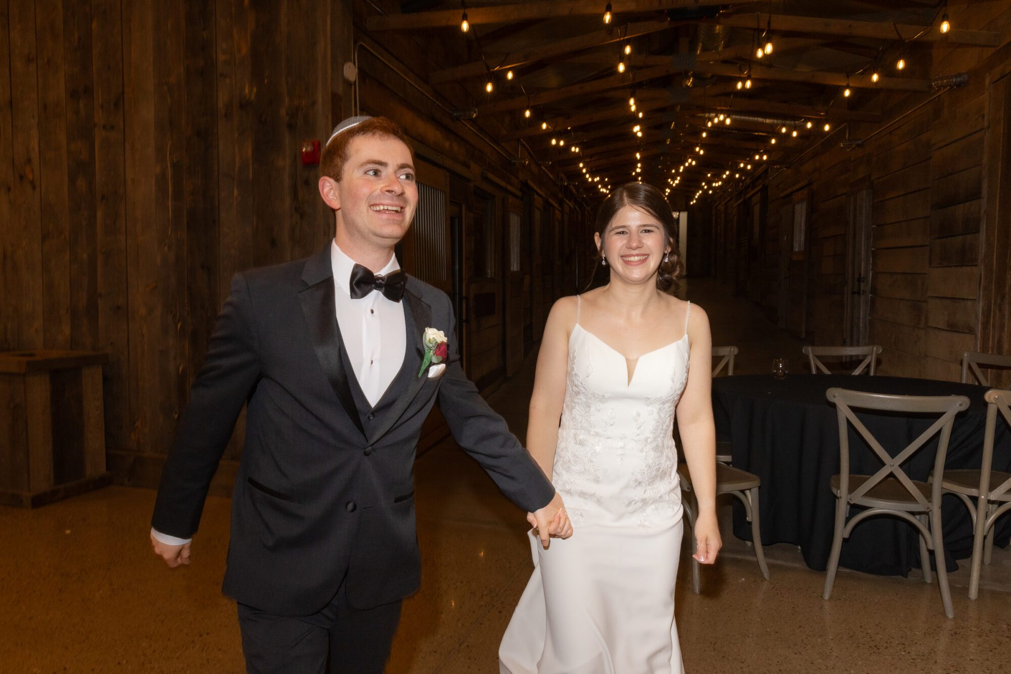 Jewish Bride and Groom's Reception Grand Introduction at Standing Rock Farms.