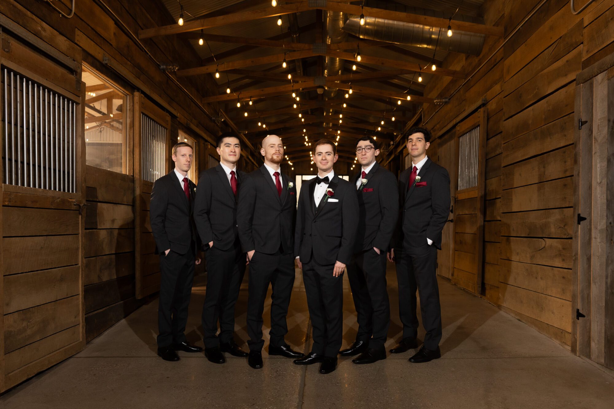 Jewish bride and groom's wedding party photos at Standing Rock Farms.